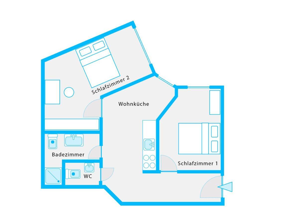 The Mierendorf Hinterhaus, 2 Bed Up To 4 People Berlino